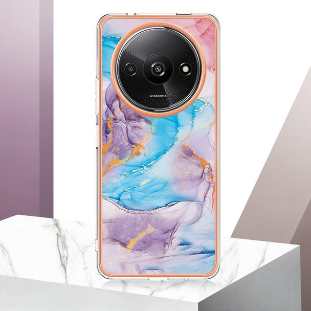For Xiaomi Redmi A3 Electroplating IMD TPU Phone Case(Blue Marble)