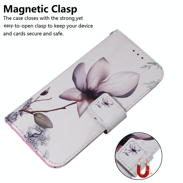 For Google Pixel 9 Coloured Drawing Flip Leather Phone Case(Magnolia)