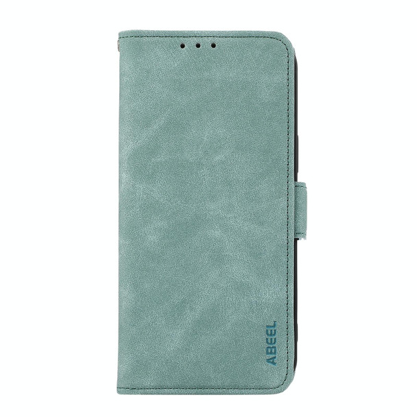 For Samsung Galaxy A05s 4G ABEEL Frosted Magnetic RFID Leather Phone Case(Cyan)