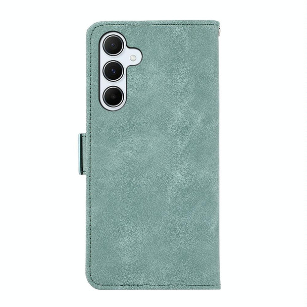 For Samsung Galaxy A05s 4G ABEEL Frosted Magnetic RFID Leather Phone Case(Cyan)