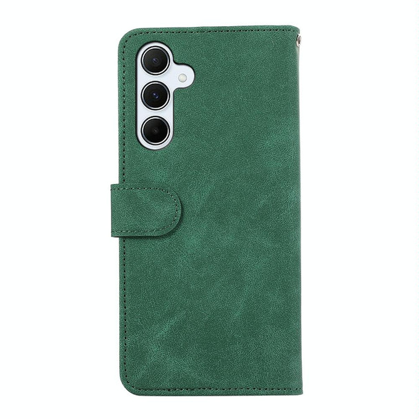 For Samsung Galaxy A13 5G / A04s ABEEL Color Block Magnetic RFID Leather Phone Case(Green-Black)