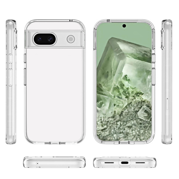 For Google Pixel 8a Terminator Style Shockproof Phone Case(Transparent)