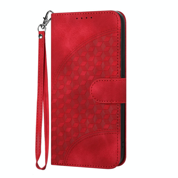 For Tecno Camon 20 Premier YX0060 Elephant Head Embossed Phone Leather Case with Lanyard(Red)