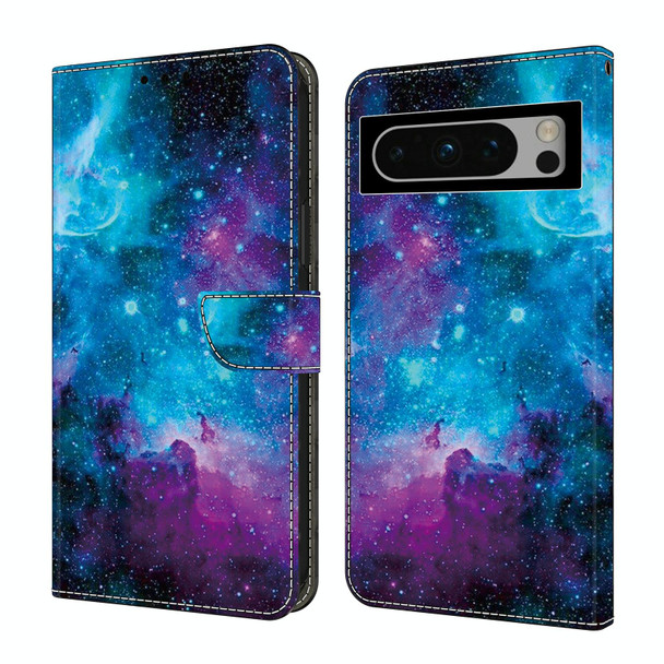 For Google Pixel 9 Crystal Painted Leather Phone case(Starry Sky)