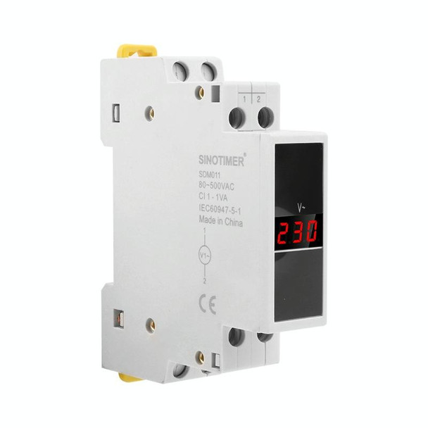 SINOTIMER SDM011 Modular Din Rail Type AC Single-Phase Digital Voltmeter Electronic Instrumentation