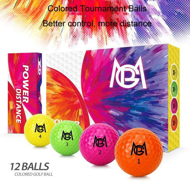 12pcs /Box PGM Golf Colored Competition Balls Double Layer Practice Balls