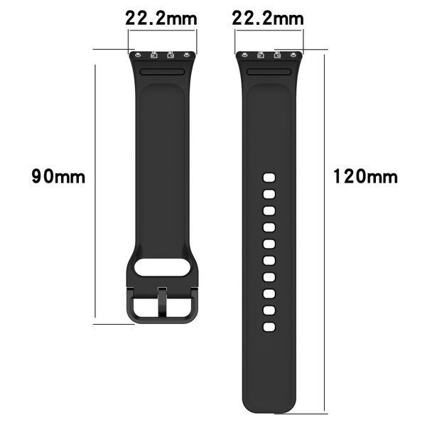 For Samsung Galaxy Fit 3 Solid Color Colorful Buckle Silicone Watch Band(Gray Green)