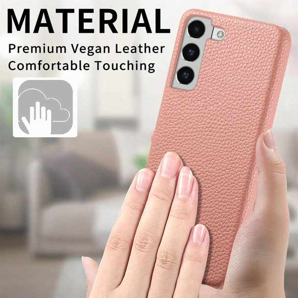 For Samsung Galaxy S22+ 5G Litchi Oil Edge Leather Back Phone Case(Pink)