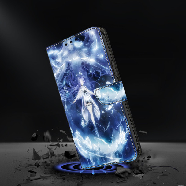 For Google Pixel 7a Crystal Painted Leather Phone case(Magic Fairy)