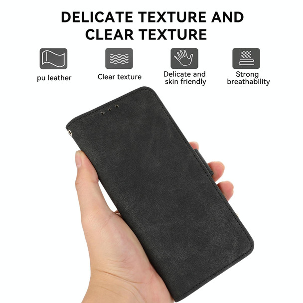 For Samsung Galaxy A24 4G ABEEL Frosted Magnetic RFID Leather Phone Case(Black)