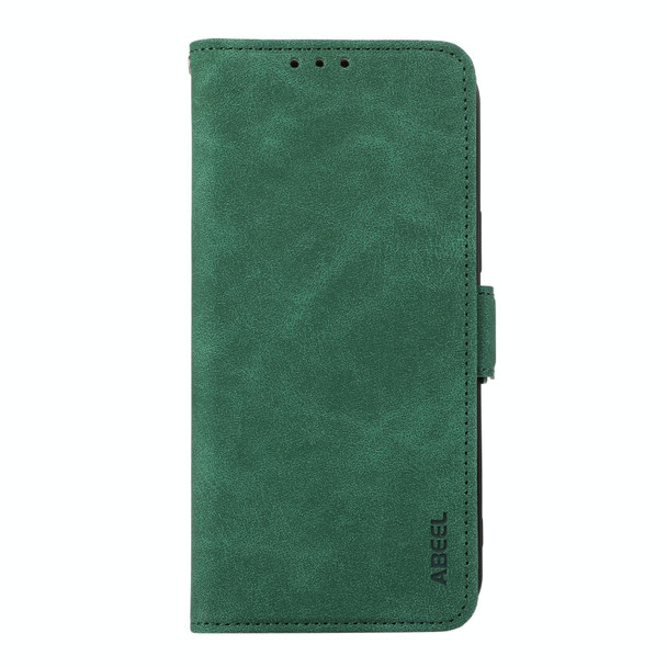 For Samsung Galaxy A24 4G ABEEL Frosted Magnetic RFID Leather Phone Case(Green)