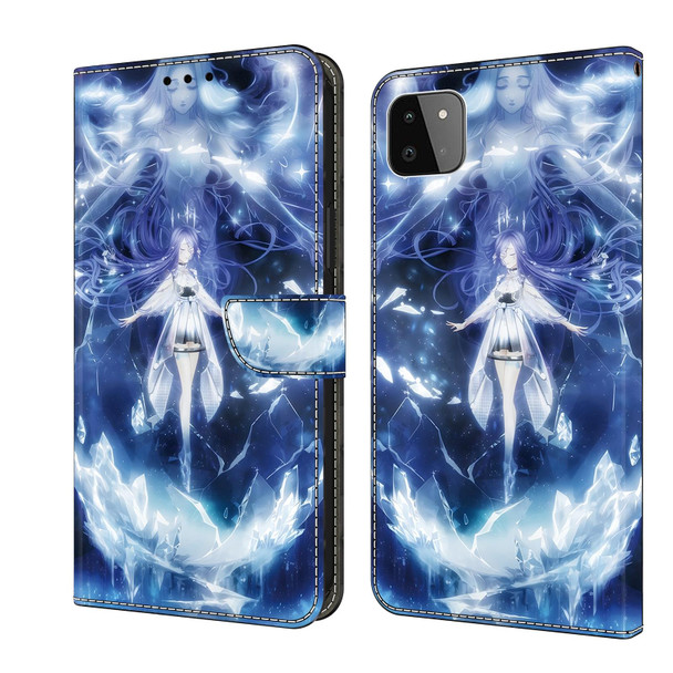 For Samsung Galaxy A22 5G Crystal Painted Leather Phone case(Magic Fairy)