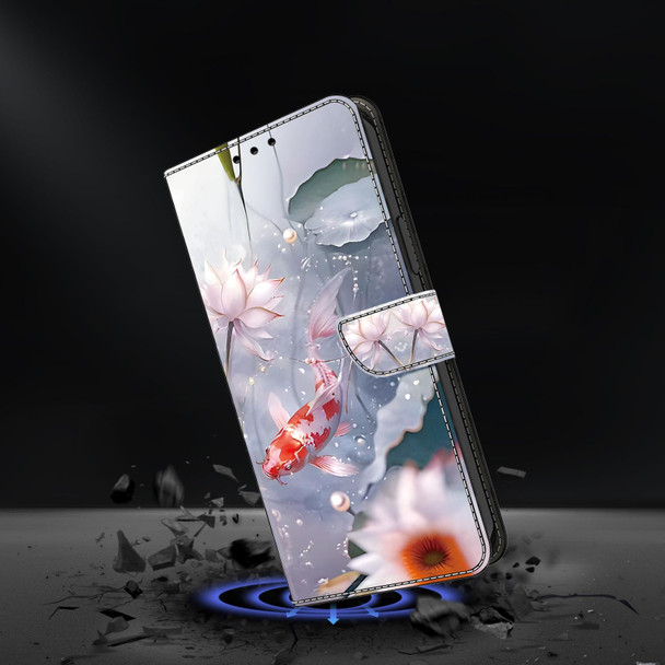 For Samsung Galaxy A14 5G Crystal Painted Leather Phone case(Koi)