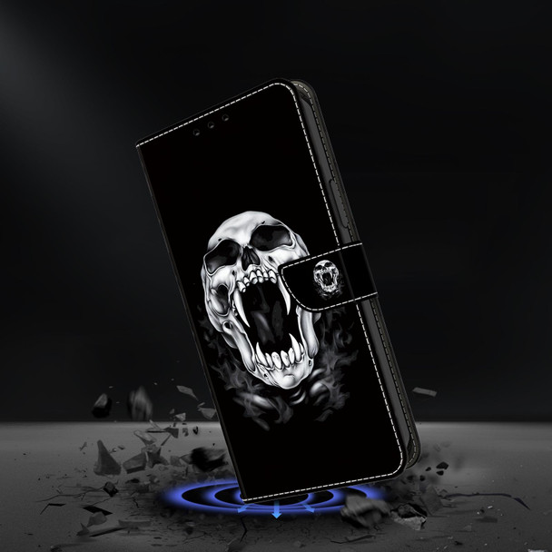 For Sony Xperia 5 IV Crystal Painted Leather Phone case(Skull)