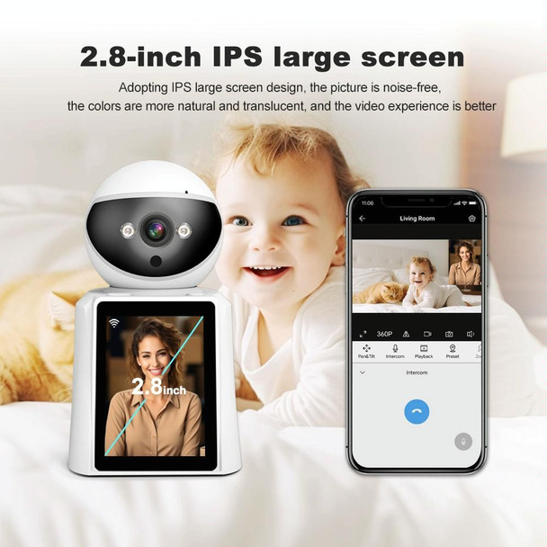 Srihome SH053 2MP 2.8 inch IPS Screen Smart IP Camera Baby Monitor(AU Plug)