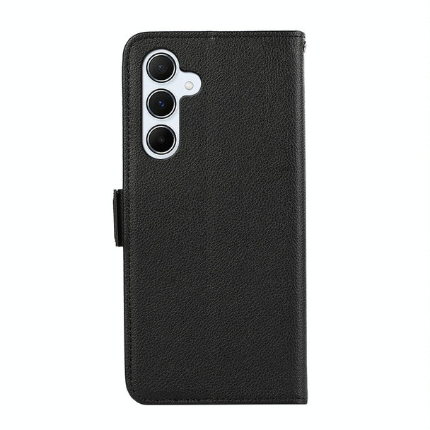 For Samsung Galaxy A15 5G ABEEL Side-Magnetic Litchi Pattern Leather RFID Phone Case(Black)