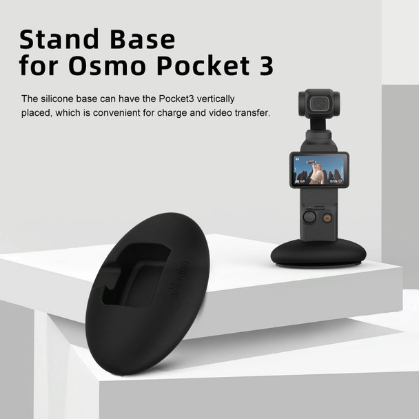 For DJI Osmo Pocket 3 aMagisn Desktop Silicone Base Car Sports Camera Accessories(Base+Double-sided Glue)