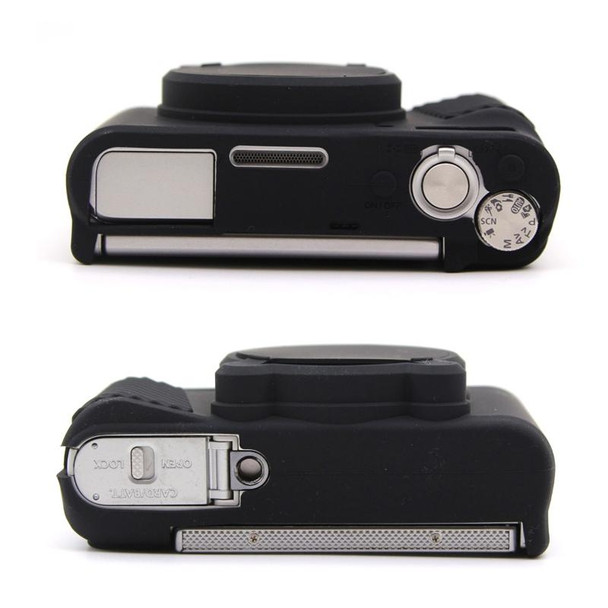 For Canon SX730/SX740 Soft Silicone Protective Case, Color: Black