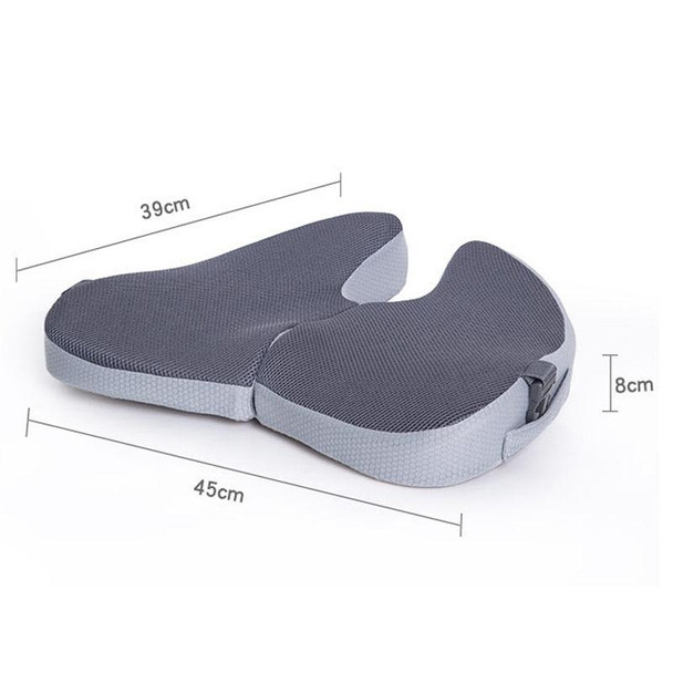 BEWALKER Foldable Travel Seat Cushion Memory Foam Breathable Chair Cushion(Black)