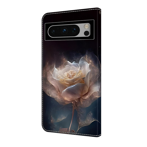 For Google Pixel 6 Crystal Painted Leather Phone case(Peony)