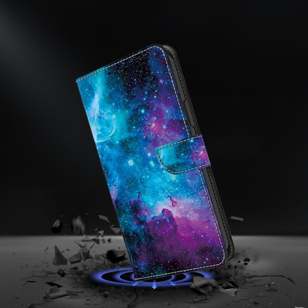 For Samsung Galaxy A05s Crystal Painted Leather Phone case(Starry Sky)