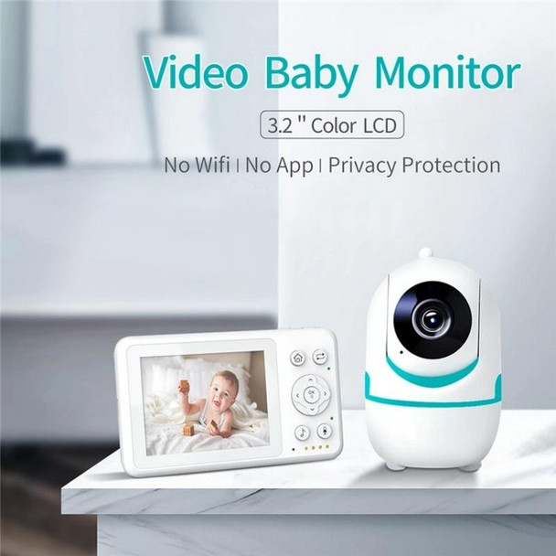 D031 2 Way Voice Built-in Lullabies Home Baby Security Camera 3.2-inch LCD Baby Monitor(US Plug)