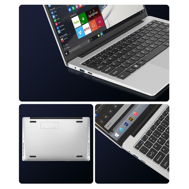 GXMO F141S 14.1 inch Laptop, 8GB+256GB, Windows 11 Intel Celeron J4125 Quad Core(Silver)