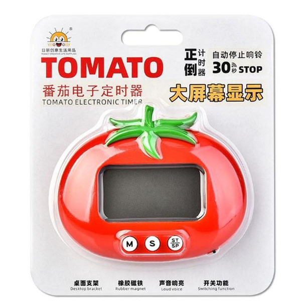 Cartoon Electronic Timer Magnetic Student Study Time Manager(RB800 Tomato Red)