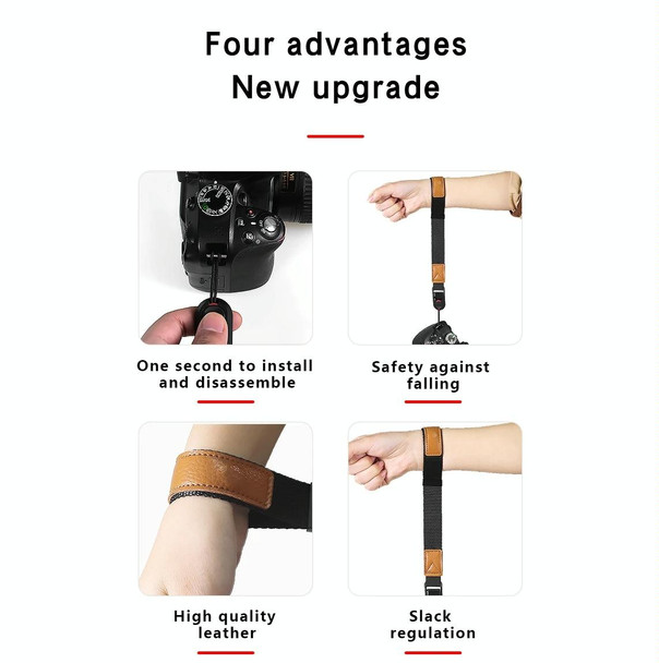 Camera Magnetic Wrist Strap SLR Accessories Hand Strap(Gray+Green)