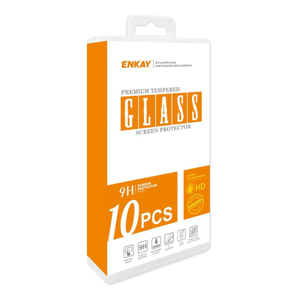 For OnePlus Ace 5G 10pcs ENKAY Full Glue High Aluminum-silicon Tempered Glass Film