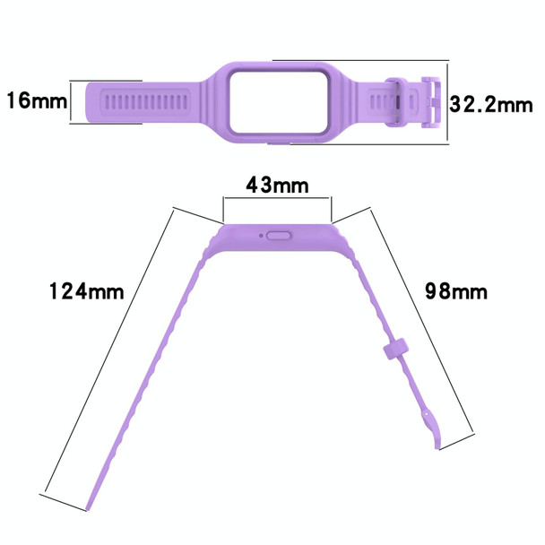 For Samsung Galaxy Fit 3 Integrated TPU Watch Band(Purple)