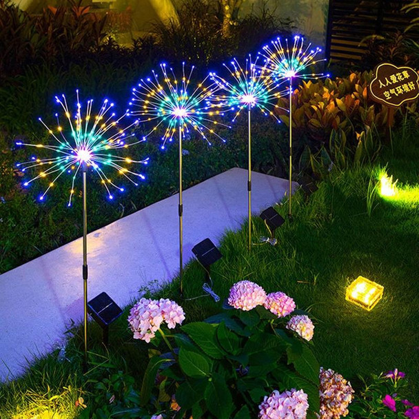 1 Drag 3 White Light 360 LEDs Solar Fireworks Lamp Grass Globe Dandelion Flash String With Remote Control