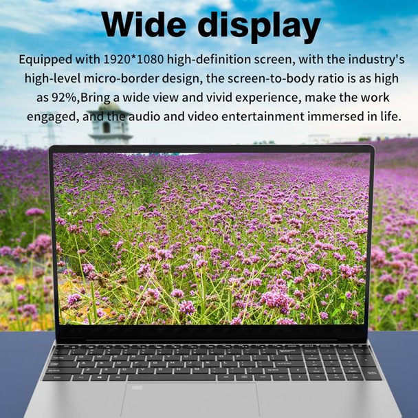 GXMO F152G 15.6 inch Laptop, 16GB+512GB, Windows 11 Intel Alder Lake N95 Quad Core, Support Fingerprint Unlock(Silver)