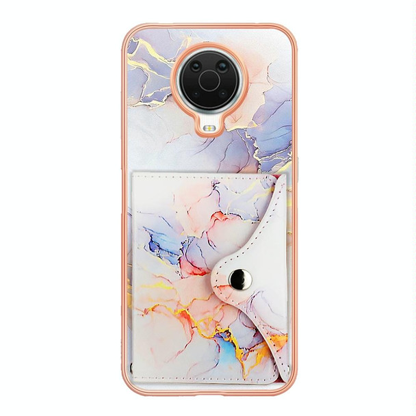For Nokia G20 / G10 Marble Pattern IMD Card Slot Phone Case(Galaxy Marble White)