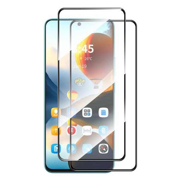 For Tecno Pova Neo 5G 2pcs ENKAY Full Glue High Aluminum-silicon Tempered Glass Film