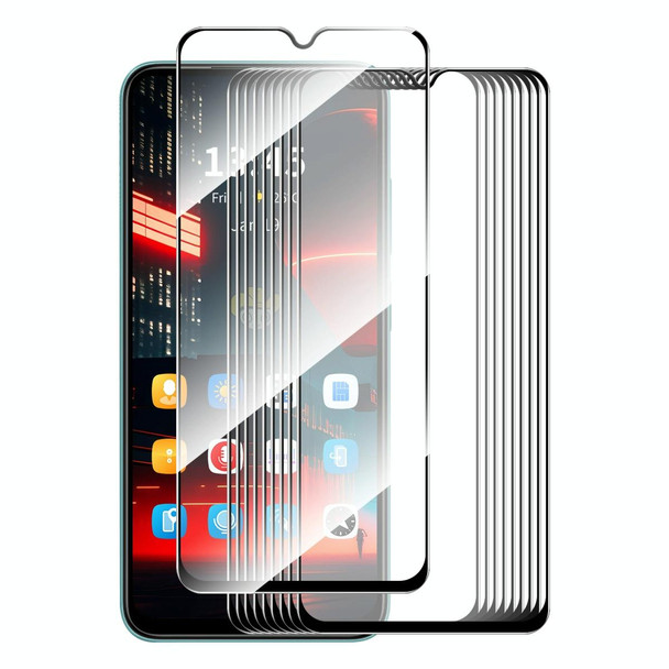 For Tecno POP 7 Pro 10pcs ENKAY Full Glue High Aluminum-silicon Tempered Glass Film