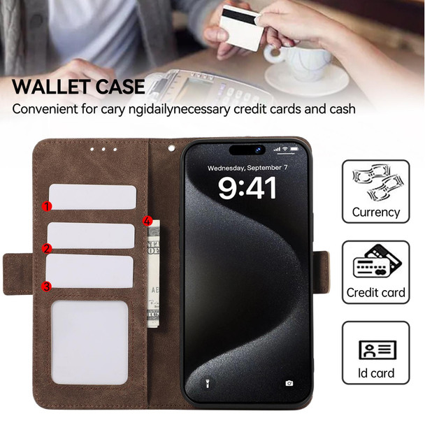 For Samsung Galaxy A52 5G / 4G ABEEL Frosted Magnetic RFID Leather Phone Case(Brown)