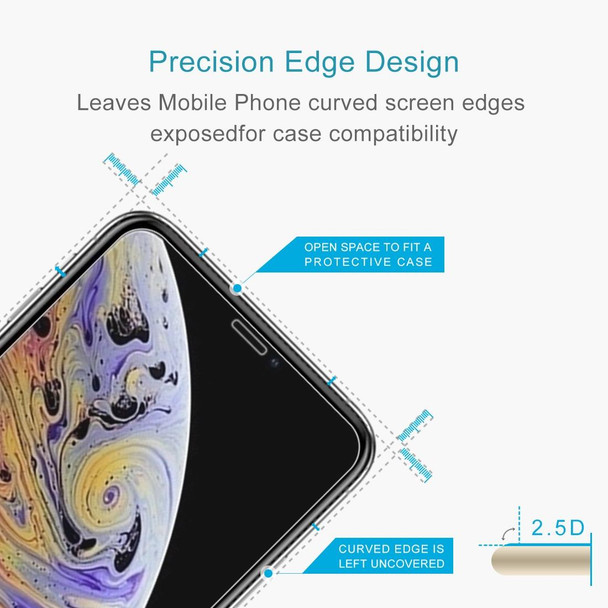 50 PCS 0.3mm 2.5D 9H Tempered Glass Film for iPhone 11 Pro Max / XS Max