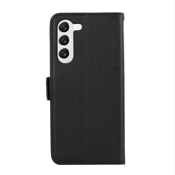 For Samsung Galaxy S23+ 5G ABEEL Side-Magnetic Litchi Pattern Leather RFID Phone Case(Black)