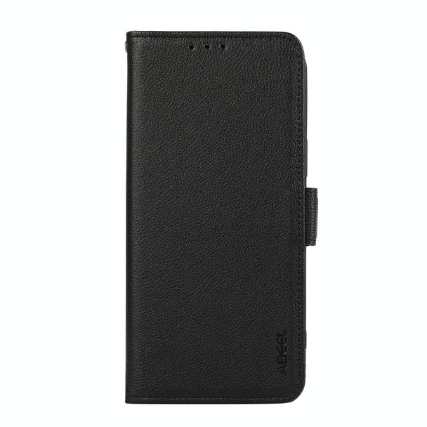 For Samsung Galaxy S23+ 5G ABEEL Side-Magnetic Litchi Pattern Leather RFID Phone Case(Black)
