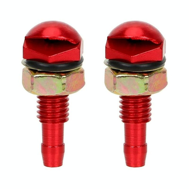 2pcs /Set Automotive Glass Washer Sprayer Aluminum Cap Nozzle(Red)