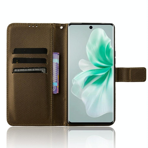 For vivo V30 5G / V30 Pro 5G Diamond Texture Leather Phone Case(Brown)