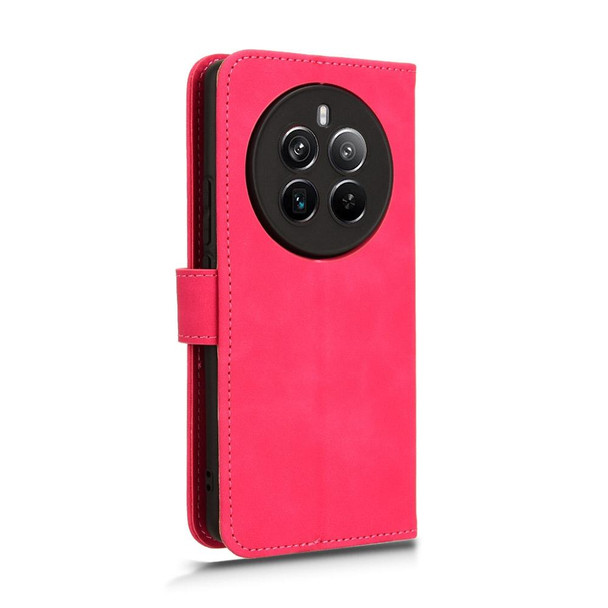 For Realme 12 Pro / 12 Pro+ Skin Feel Magnetic Flip Leather Phone Case(Rose Red)