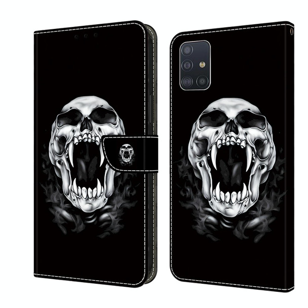 For Samsung Galaxy S20 Crystal Painted Leather Phone case(Skull)