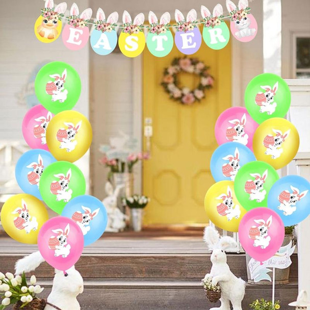 Easter Party Decoration Sequined Balloon Cake Flag Set, Size: Sequin Pull Flag Cake Insert