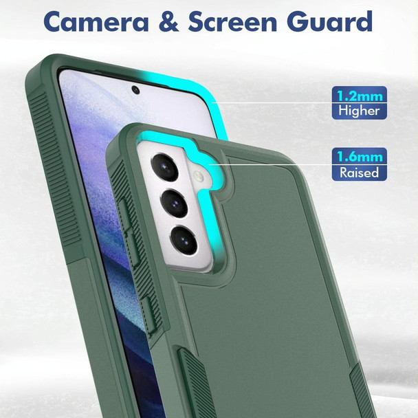 For Samsung Galaxy S21 5G 2 in 1 PC + TPU Phone Case(Dark Green)