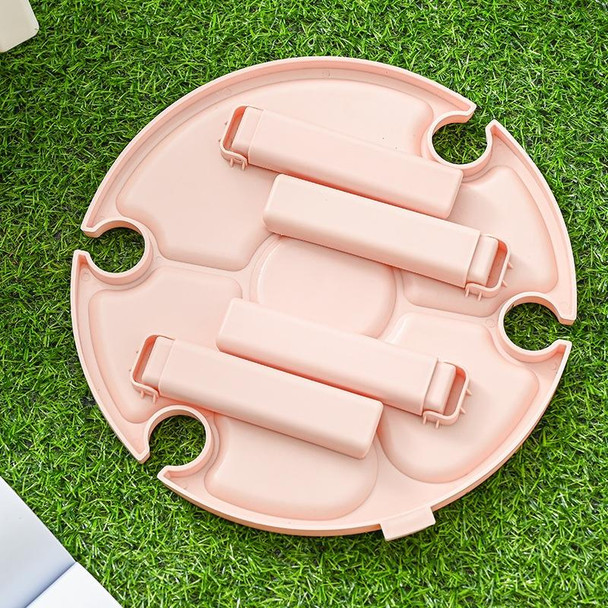 Outdoor Picnic Portable Folding Wine Table(Pink)