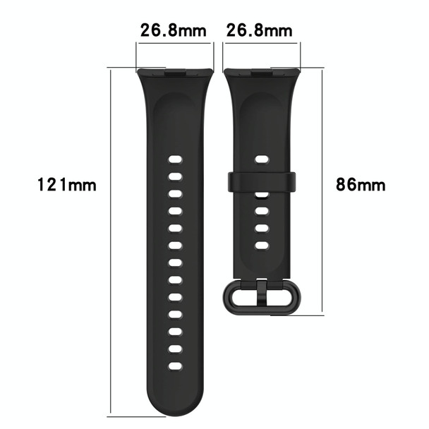 For Redmi Watch 4 Solid Color Colorful Buckle Silicone Watch Band(Teal)