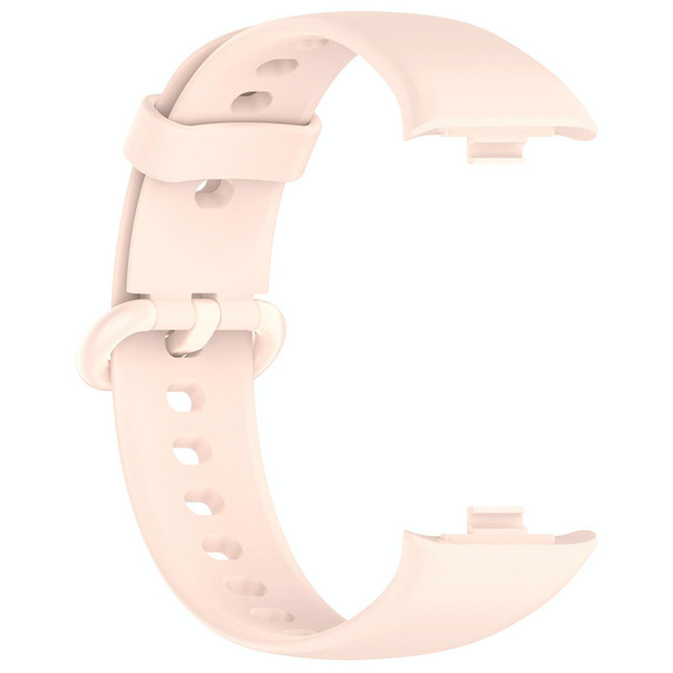 For Xiaomi  Mi Band 8 Pro Solid Color Colorful Buckle Silicone Watch Band(Light Pink)