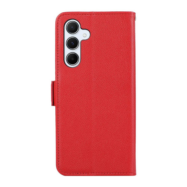 For Samsung Galaxy S24 5G ABEEL Side-Magnetic Litchi Pattern Leather RFID Phone Case(Red)